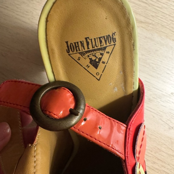 John Fluevog The Attic Tziporah Appliqué Slingback in Raspberry 8.5 - Picture 15 of 15